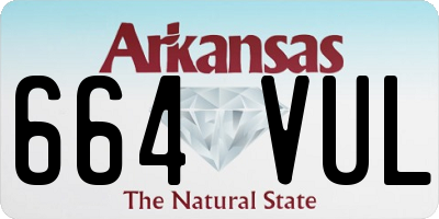 AR license plate 664VUL