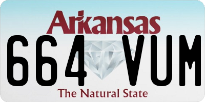 AR license plate 664VUM