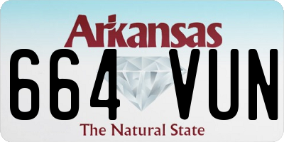 AR license plate 664VUN