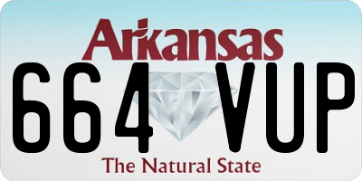 AR license plate 664VUP