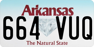 AR license plate 664VUQ