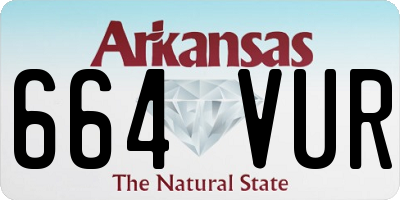 AR license plate 664VUR