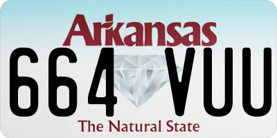 AR license plate 664VUU