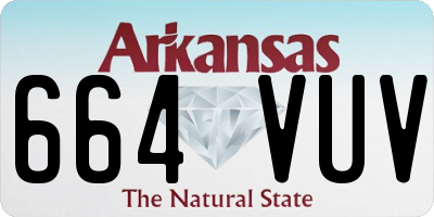 AR license plate 664VUV