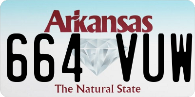 AR license plate 664VUW