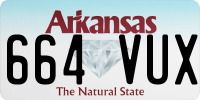 AR license plate 664VUX