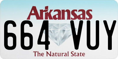 AR license plate 664VUY