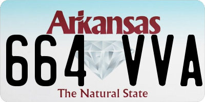 AR license plate 664VVA