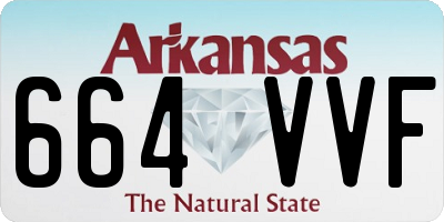 AR license plate 664VVF
