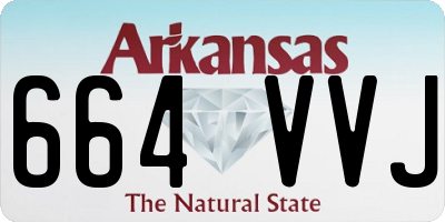 AR license plate 664VVJ