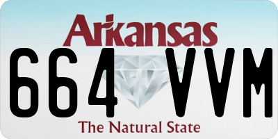 AR license plate 664VVM