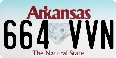 AR license plate 664VVN