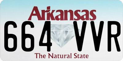 AR license plate 664VVR