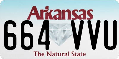 AR license plate 664VVU