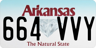AR license plate 664VVY