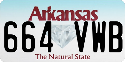 AR license plate 664VWB