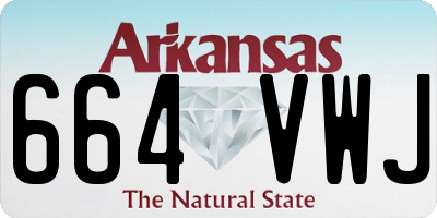 AR license plate 664VWJ