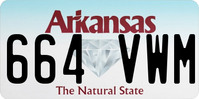 AR license plate 664VWM