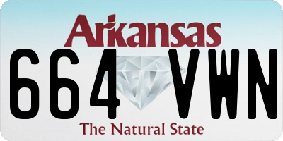 AR license plate 664VWN