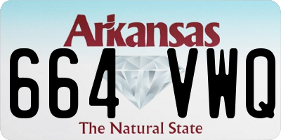 AR license plate 664VWQ