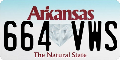 AR license plate 664VWS