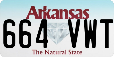 AR license plate 664VWT