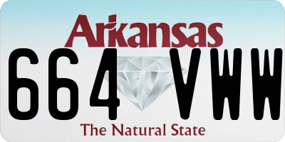 AR license plate 664VWW