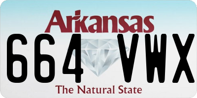 AR license plate 664VWX