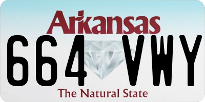 AR license plate 664VWY