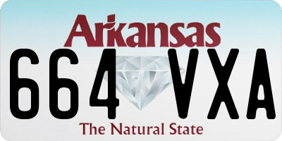 AR license plate 664VXA