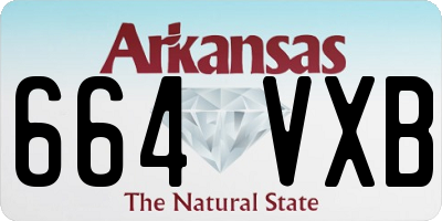 AR license plate 664VXB