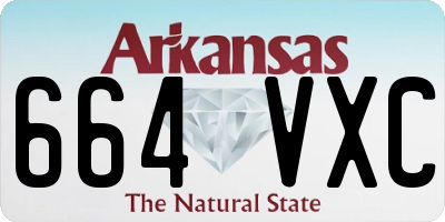 AR license plate 664VXC