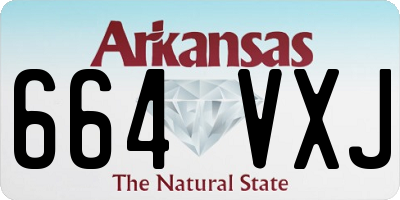 AR license plate 664VXJ