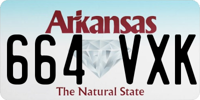 AR license plate 664VXK