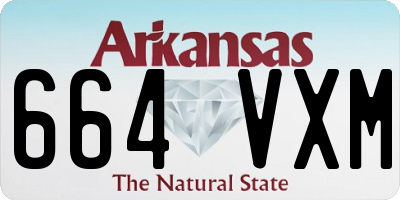 AR license plate 664VXM