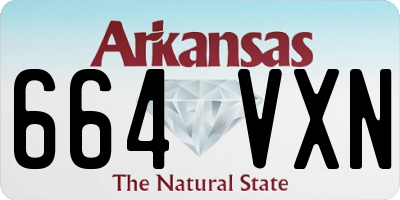 AR license plate 664VXN