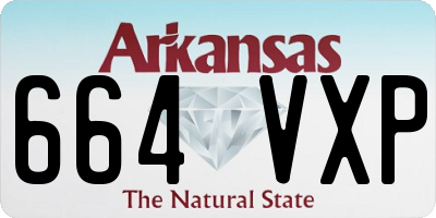 AR license plate 664VXP