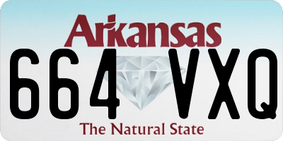 AR license plate 664VXQ
