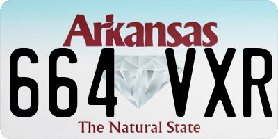 AR license plate 664VXR