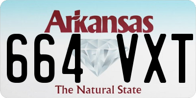 AR license plate 664VXT