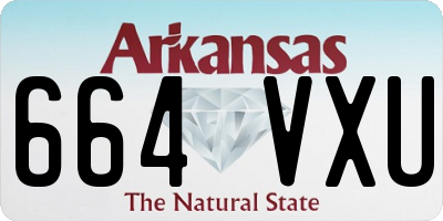 AR license plate 664VXU