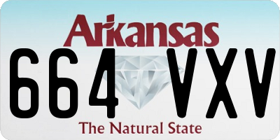 AR license plate 664VXV