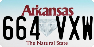 AR license plate 664VXW
