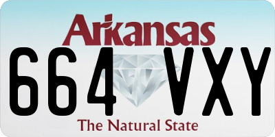 AR license plate 664VXY