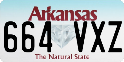 AR license plate 664VXZ