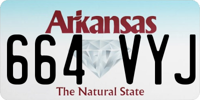 AR license plate 664VYJ