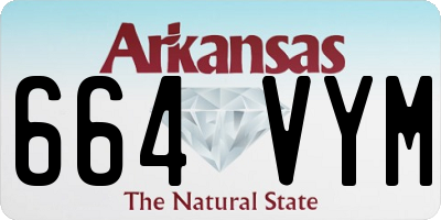 AR license plate 664VYM