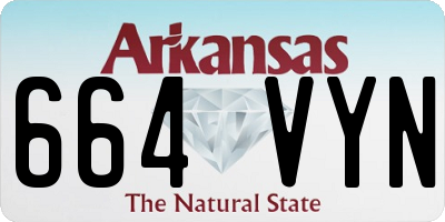 AR license plate 664VYN