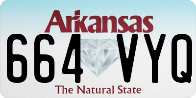 AR license plate 664VYQ