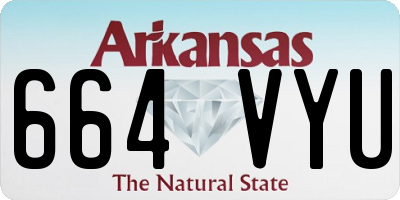 AR license plate 664VYU
